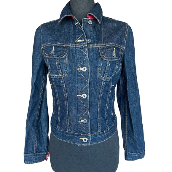 AGED LUCKY BRAND EMBELLISHED DENIM JACKET ALMOST VINTAGE! Size small - Picture 1 of 12